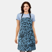 William Morris Floral Pattern Bird Anenome Schürze (Getragen)