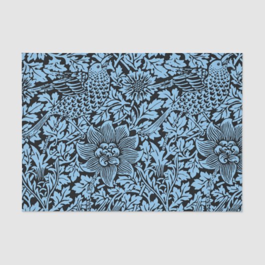 William Morris Floral Pattern Bird Anenome Seidenpapier (Vorderseite)