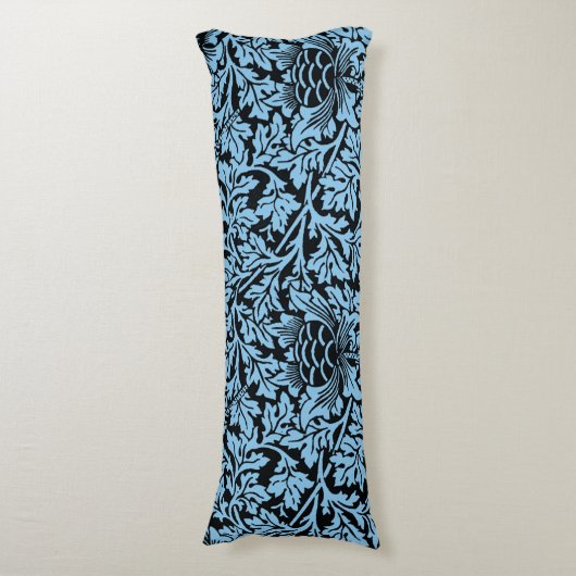 William Morris Floral Pattern Bird Anenome Seitenschläferkissen (Vorderseite Vertikal)