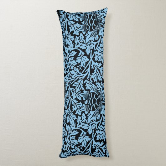 William Morris Floral Pattern Bird Anenome Seitenschläferkissen (Rückseite (Vertikal))