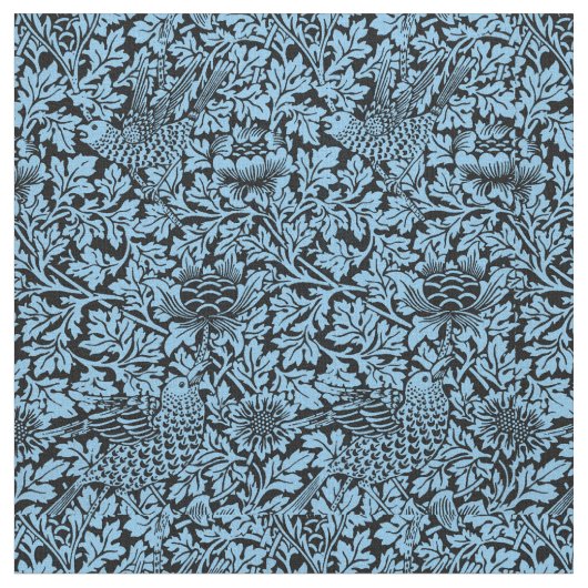 William Morris Floral Pattern Bird Anenome Stoff (Nahaufnahme)
