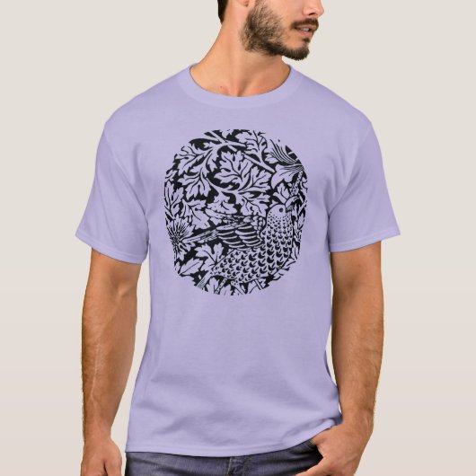 William Morris Floral Pattern Bird Anenome T-Shirt (Vorderseite)