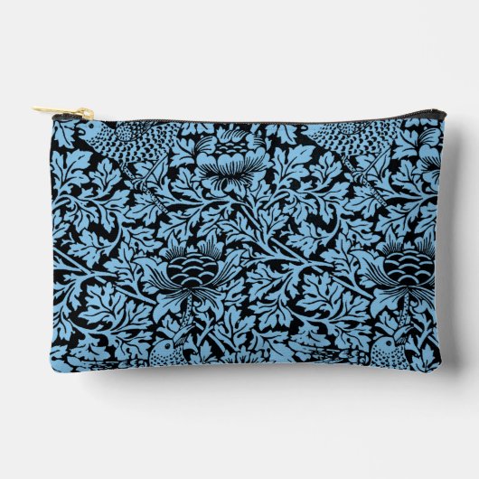William Morris Floral Pattern Bird Anenome Zubehörtasche (Vorderseite)