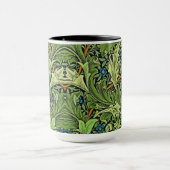 William Morris Floral Pattern Blau Gelb Grün Tasse (Zentrum)