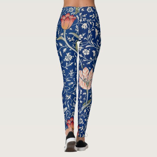 William Morris Floral pattern blue Leggings (Rückseite)