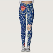 William Morris Floral pattern blue Leggings (Vorderseite)