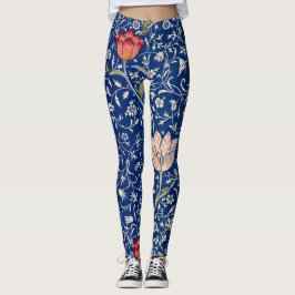 William Morris Floral pattern blue Leggings