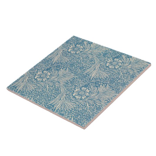 William Morris Floral Pattern Blume Blue White Fliese (Seite)