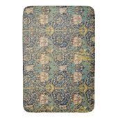 William Morris Floral Pattern Gold Turquoise Red Badematte (Vorderseite Vertikal)