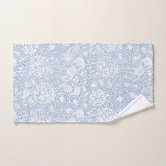 William Morris Floral Pattern in Blue Badhandtuch Set (Handtuch)