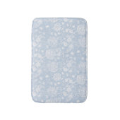 William Morris floral Pattern in Blue Bath Mat Badematte (Vorderseite Vertikal)
