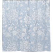 William Morris Floral Pattern in Blue Duschvorhang (Vorderseite)