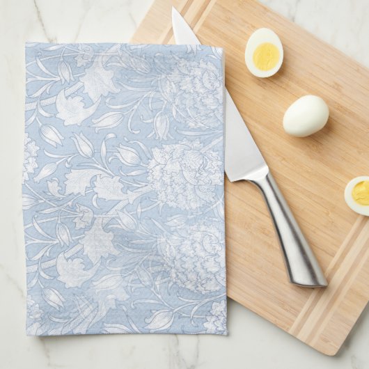 William Morris Floral Pattern in Blue Geschirrtuch (Viertel Falte)