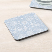 William Morris Floral Pattern in Blue Getränkeuntersetzer (Linke Seite)