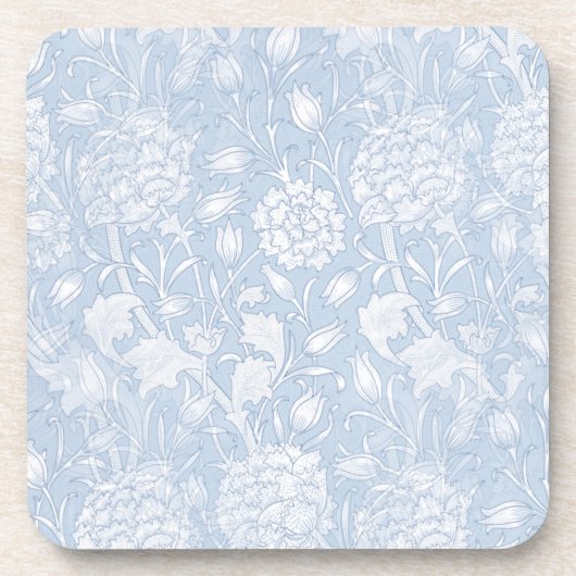 William Morris Floral Pattern in Blue Getränkeuntersetzer (Vorderseite)