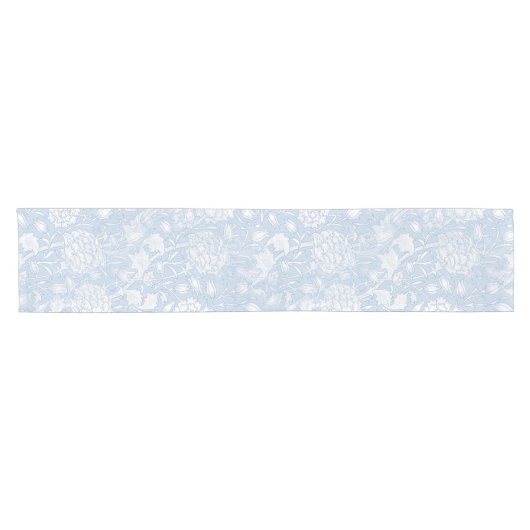 William Morris Floral Pattern in Blue Kurzer Tischläufer (Horizontal)