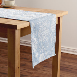 William Morris Floral Pattern in Blue Kurzer Tischläufer