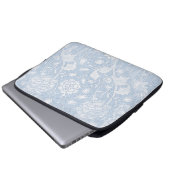 William Morris Floral Pattern in Blue Laptopschutzhülle (Vorne Knopf)
