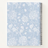William Morris Floral Pattern in Blue Notizblock (Rückseite)