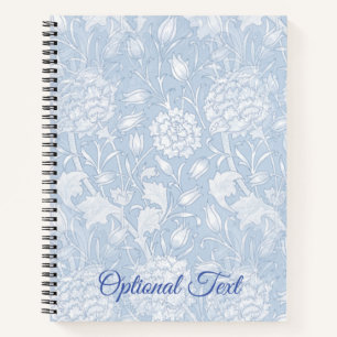 William Morris Floral Pattern in Blue Notizblock