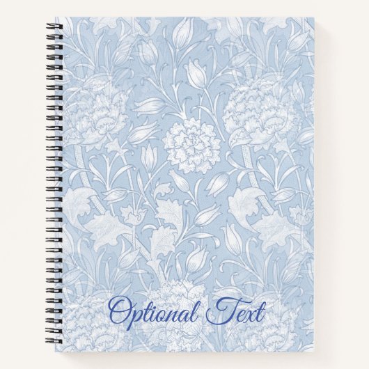 William Morris Floral Pattern in Blue Notizblock (Vorderseite)
