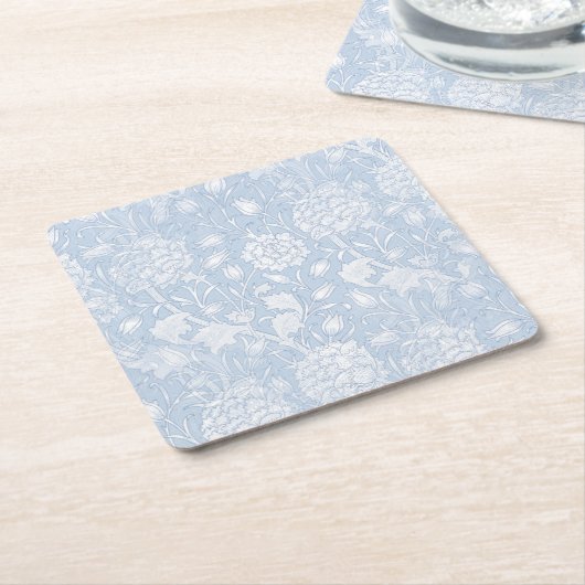 William Morris Floral Pattern in Blue Rechteckiger Pappuntersetzer (angewinkelt)