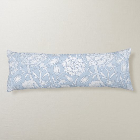 William Morris Floral Pattern in Blue Seitenschläferkissen (Rückseite)