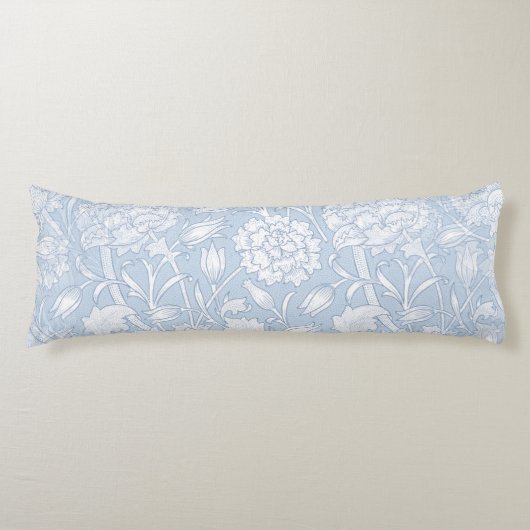 William Morris Floral Pattern in Blue Seitenschläferkissen (Vorderseite)