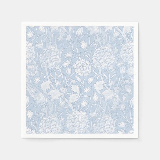 William Morris Floral Pattern in Blue Serviette (Vorderseite)