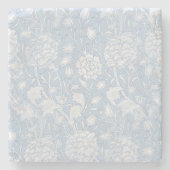William Morris Floral Pattern in Blue Steinuntersetzer (Vorderseite)