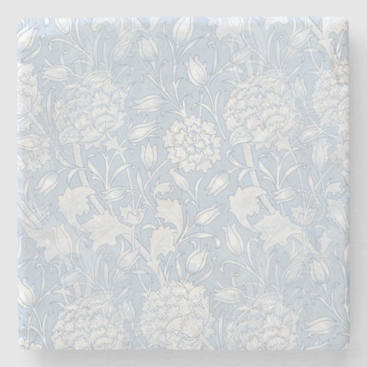 William Morris Floral Pattern in Blue Steinuntersetzer (Vorderseite)