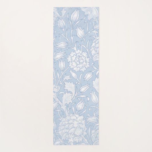 William Morris floral Pattern in Blue Yoga Mat Yogamatte (Rückseite)