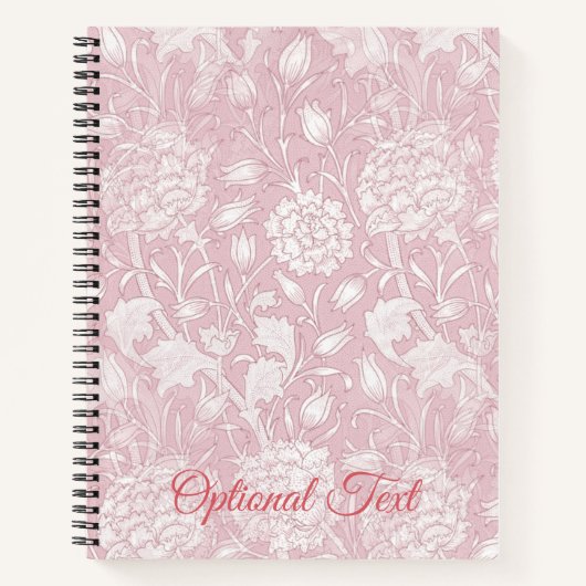 William Morris Floral Pattern in einem rosa Notebo Notizblock (Vorderseite)