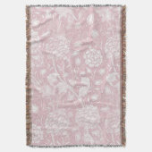 William Morris Floral Pattern in Pink Decke (Vorderseite Vertikal)