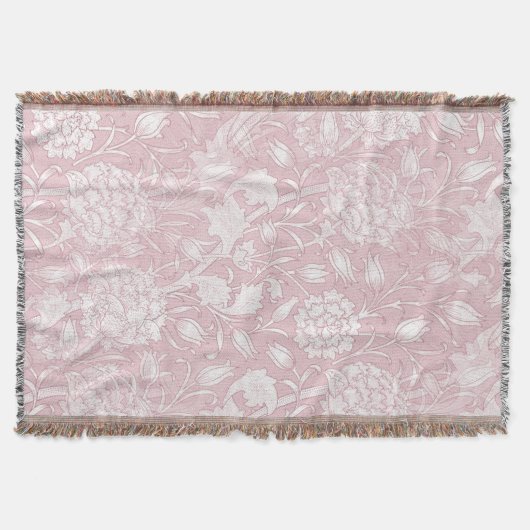 William Morris Floral Pattern in Pink Decke (Vorderseite)