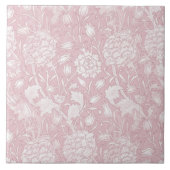 William Morris floral Pattern in Pink Keramik Tile Fliese (Vorderseite)