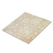 William Morris floral Pattern in Pink Keramik Tile Fliese (Seite)