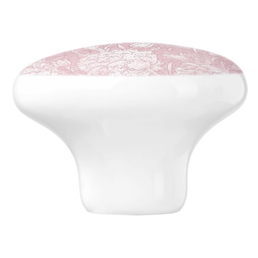 William Morris Floral Pattern in Pink Keramikknauf (Seitenansicht)