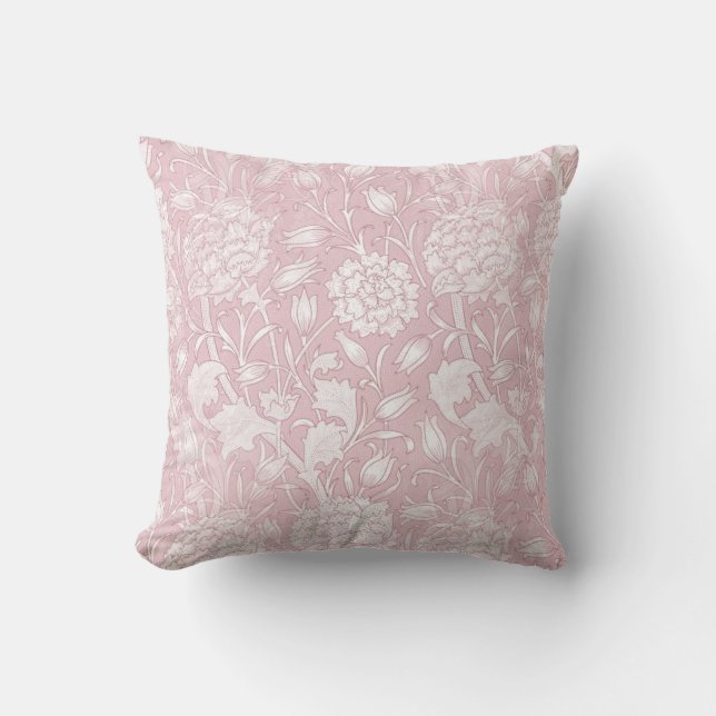 William Morris Floral Pattern in Pink Kissen (Vorderseite)