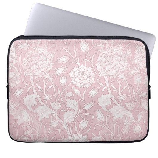 William Morris Floral Pattern in Pink Laptopschutzhülle (Vorderseite)