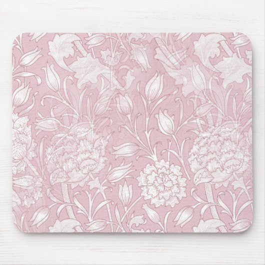 William Morris Floral Pattern in Pink Mousepad (Vorne)