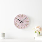 William Morris Floral Pattern in Pink Runde Wanduhr (Zuhause)