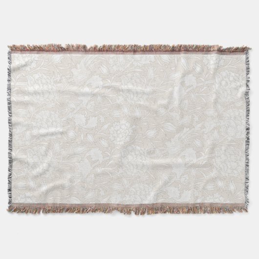 William Morris Floral Pattern in Sepia Decke (Vorderseite)