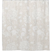 William Morris Floral Pattern in Sepia  Duschvorhang (Vorderseite)