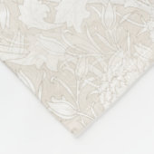 William Morris Floral Pattern in Sepia Fleecedecke (Ecke)