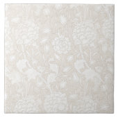 William Morris Floral Pattern in Sepia  Fliese (Vorderseite)