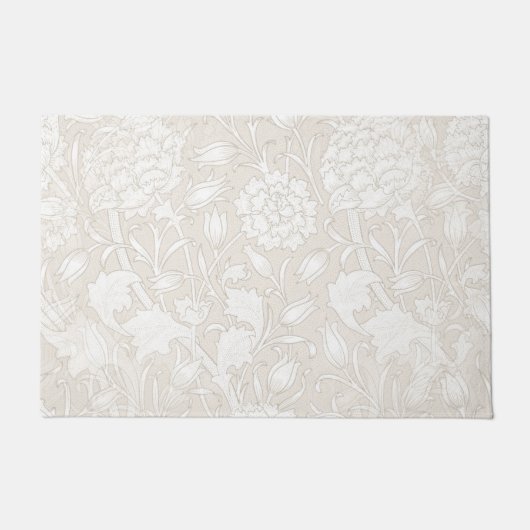 William Morris Floral Pattern in Sepia  Fußmatte (Vorderseite)