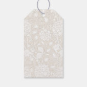 William Morris Floral Pattern in Sepia Geschenkanhänger (Rückseite)