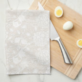 William Morris Floral Pattern in Sepia Geschirrtuch (Viertel Falte)