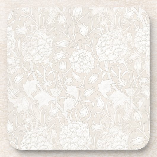 William Morris Floral Pattern in Sepia Getränkeuntersetzer (Vorderseite)